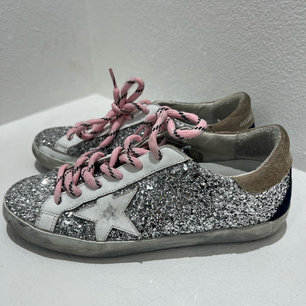 Golden goose glitter sneakers size 38 (8w)